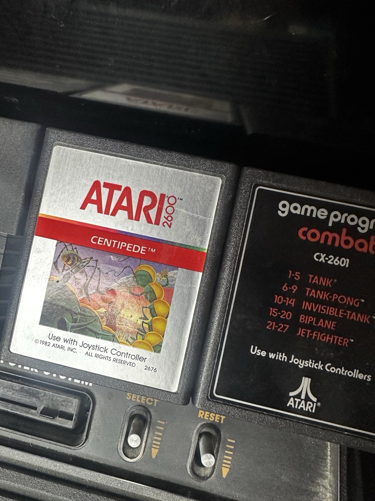 Atari 2600 System Bundle with Console Black With 6 games No Controllers