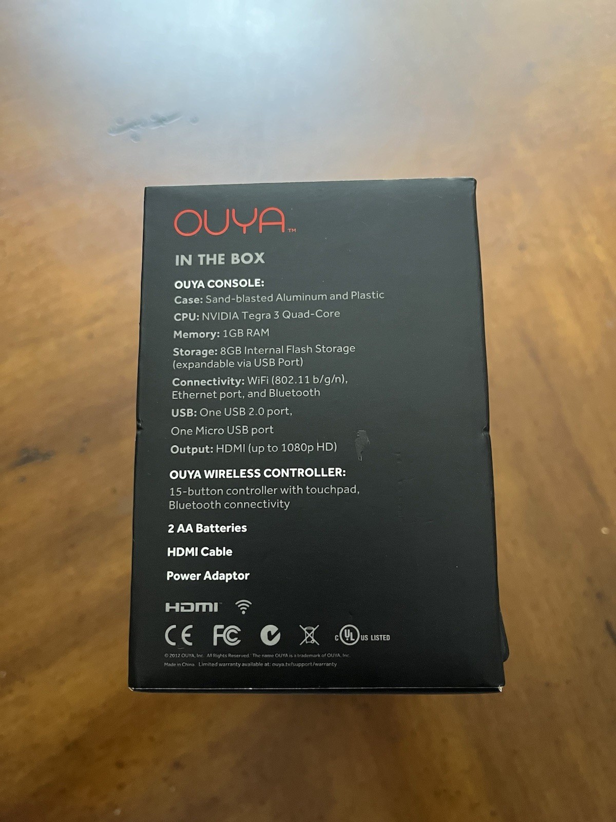 OUYA OUYA1 Silver Microconsole 8GB 1080p w/ Wireless Controller & Power Adapter