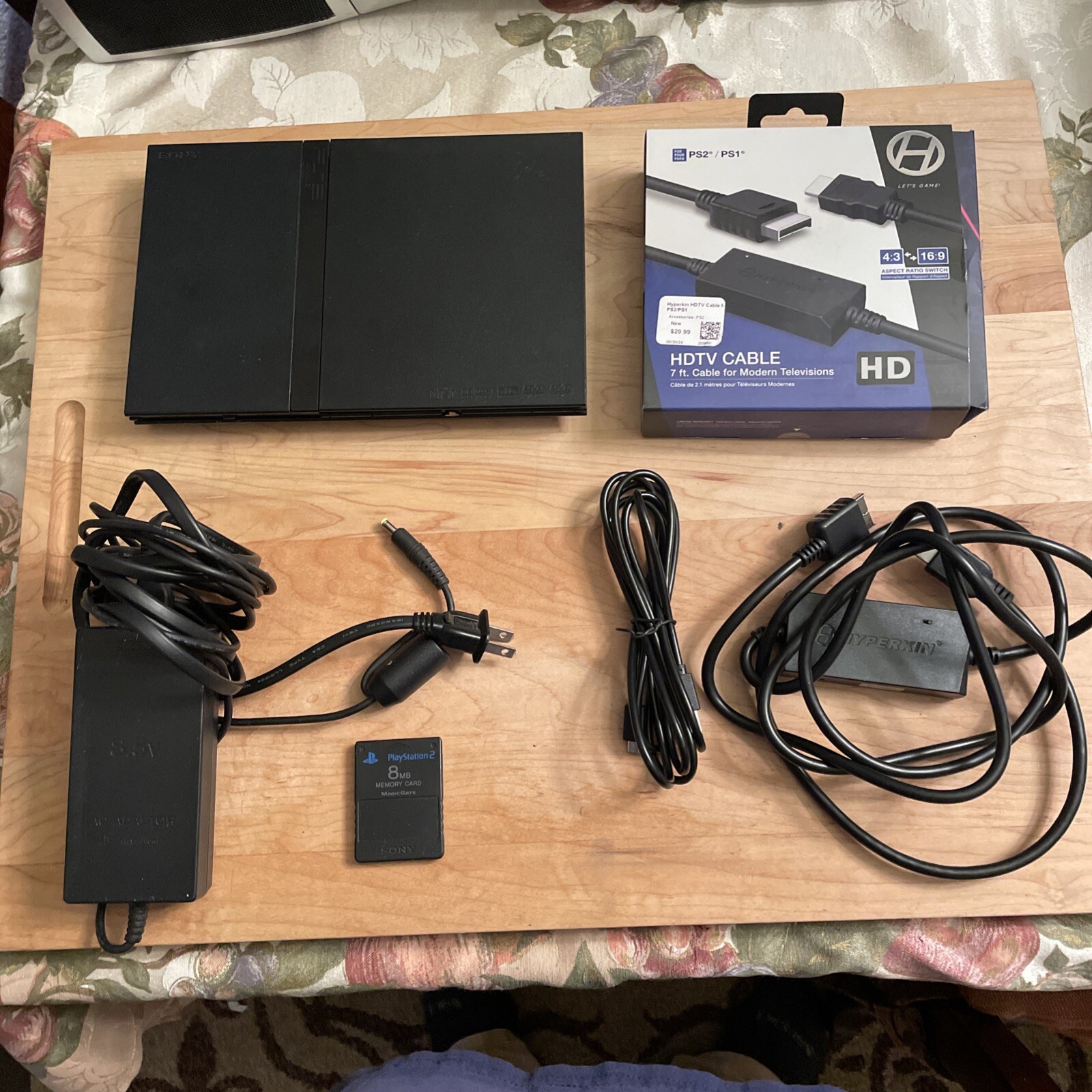 PlayStation 2 (PS2) Slim Console Sony Black Console Working power & HD Tv Adapt