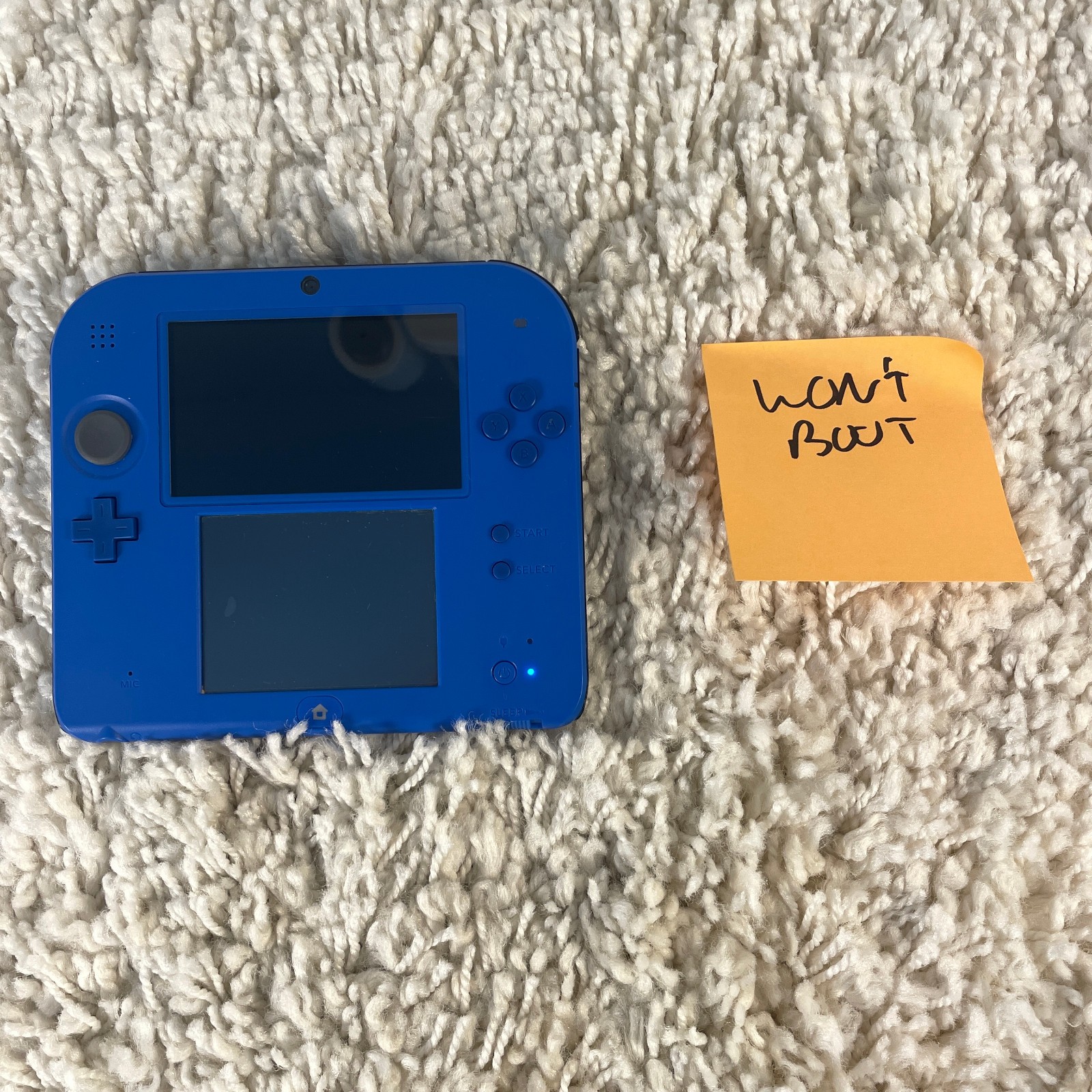 Nintendo 2DS Electric Blue Handheld Console System FTR-001 PARTS