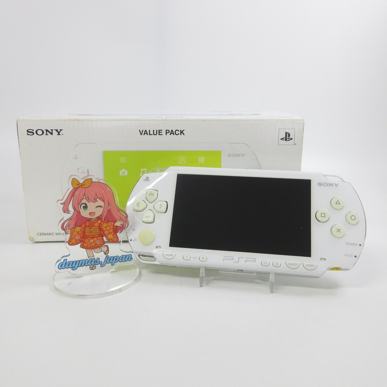【Excellent】Sony PSP-1000 Ceramic White Console No Battery Japan Ver. #DEN08/0615