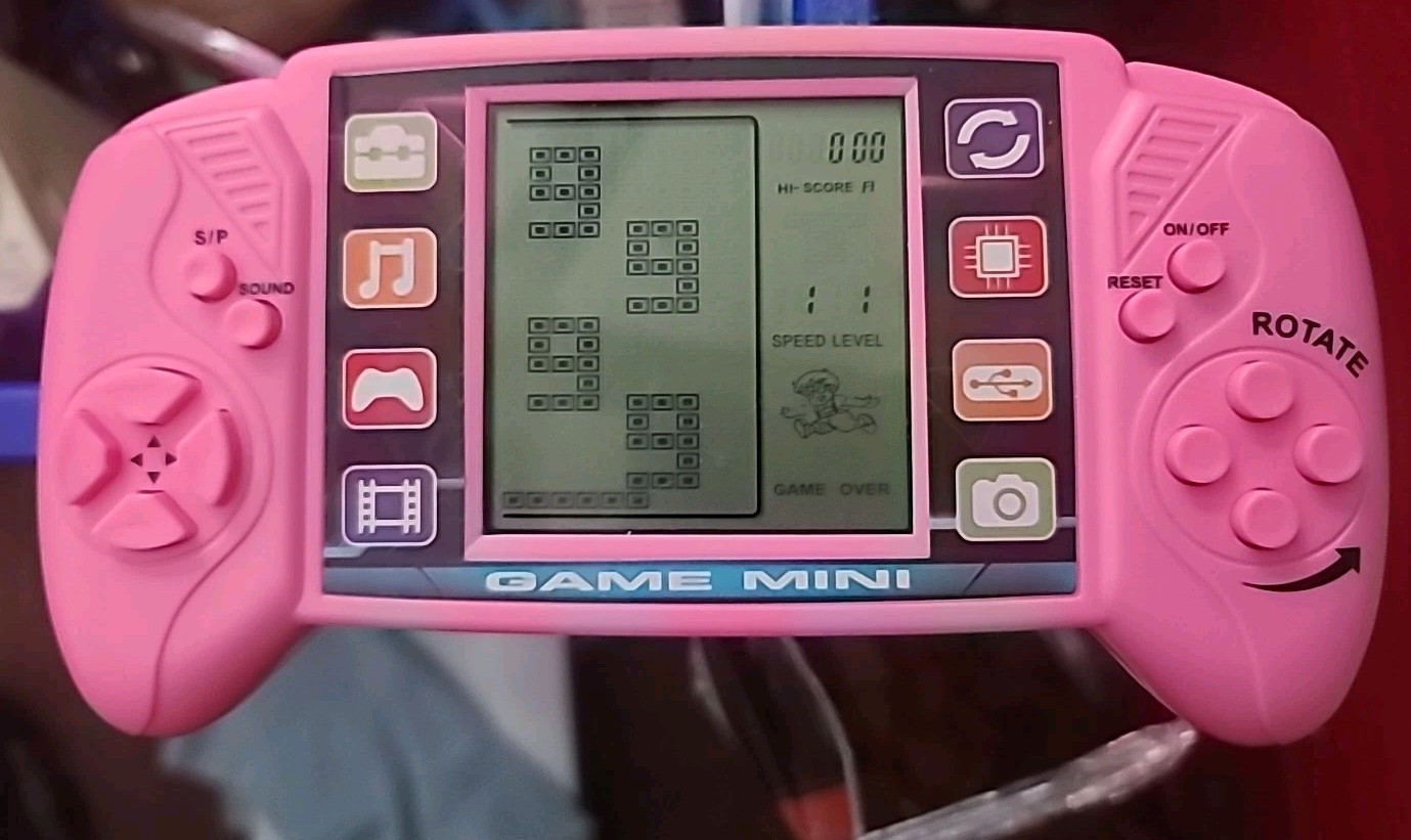 Pocket Handheld Video Game Console 3.5in LCD Mini Portable Brick Game Pink