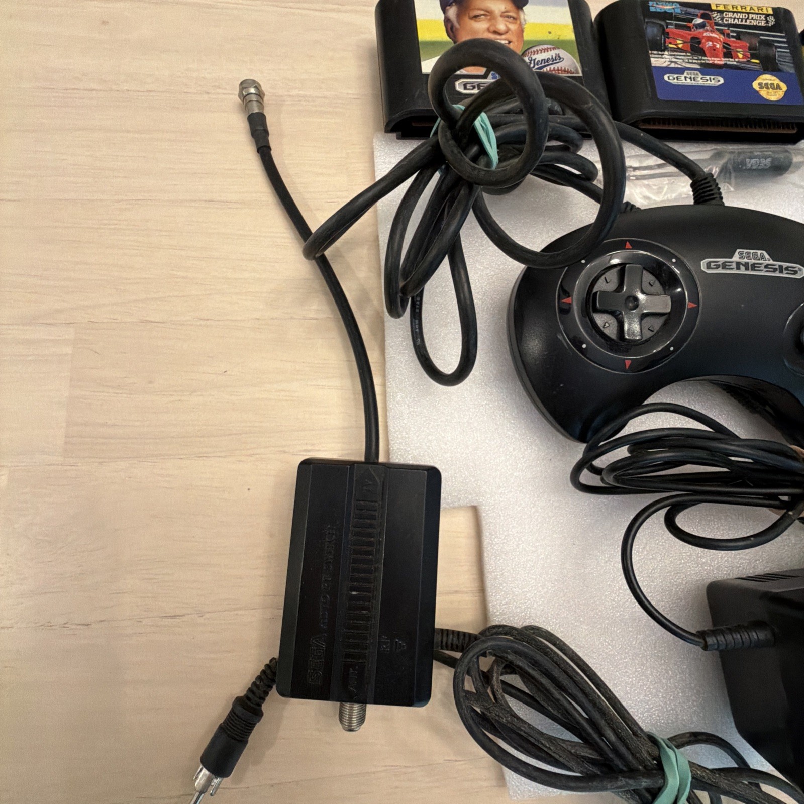 Sega Genesis Model 1 MK-1601 Console 16-bit W/ Controller Working + 5 Games