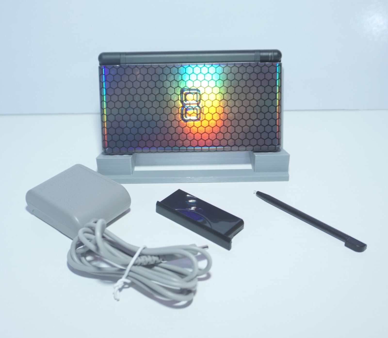 Nintendo DS Lite Shiny Holographic Cells & Black Handheld System with Charger