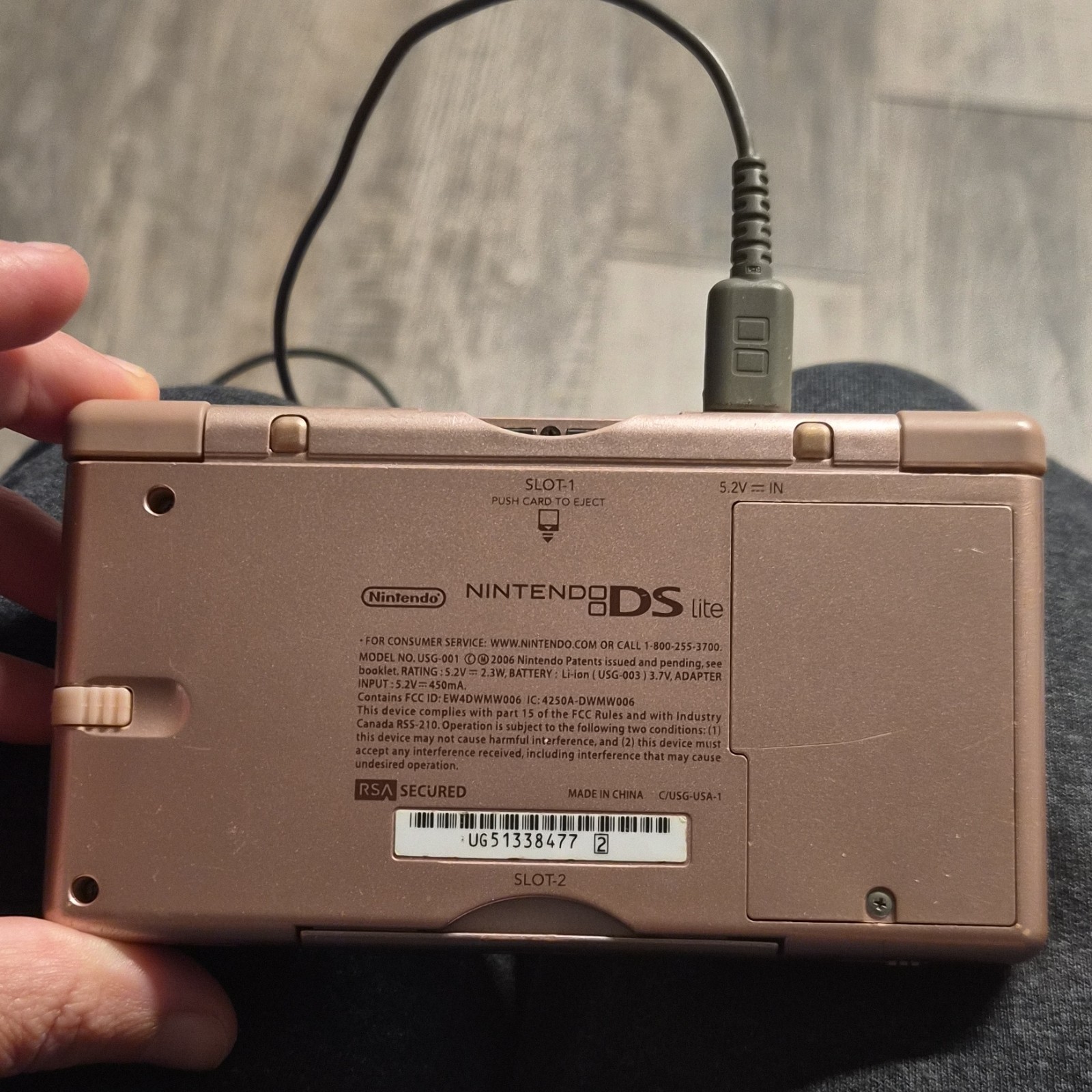 Nintendo DS Lite Bronze handheld console touch screen headphone jack