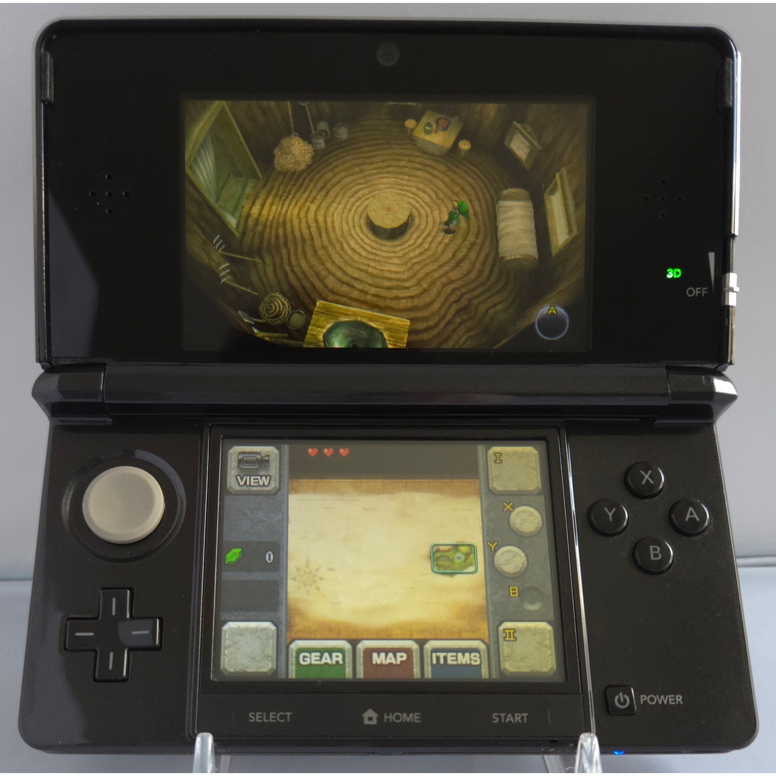 Nintendo 3DS Cosmo Black Bundle – 32GB SD, Stylus, Charger – Cleaned + Tested
