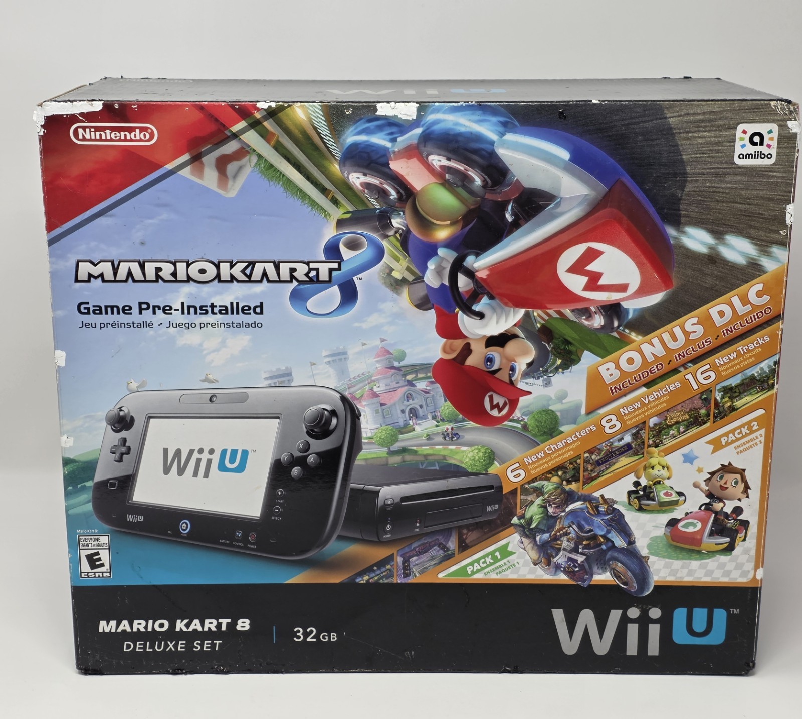 🎮 Nintendo Wii U Mario Kart 8 Deluxe Set 32GB Console Box System Bundle No Game