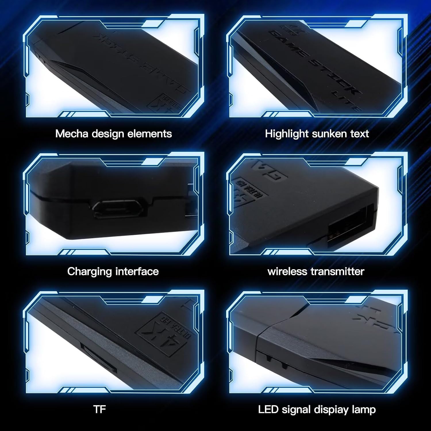 M8 Retro Gaming Console with 9 Emulators 64G Wireless Game Stick 200
