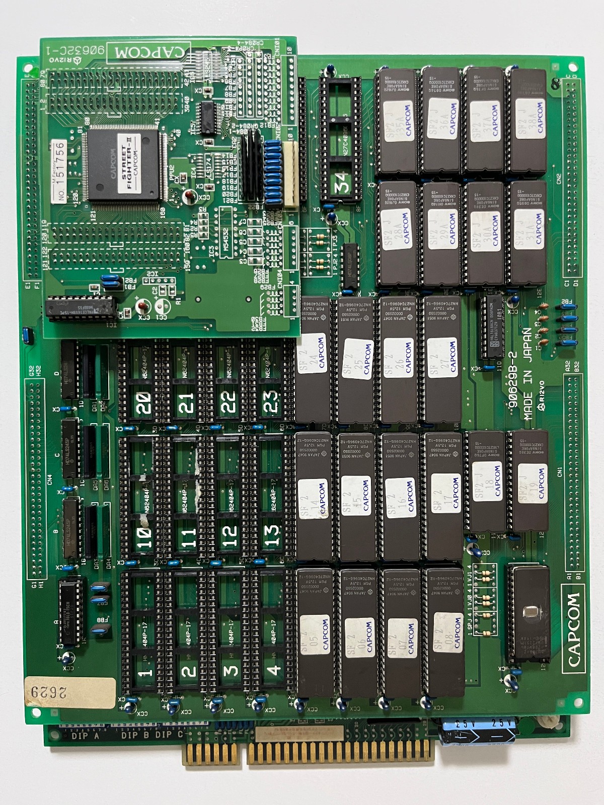 Street Fighter II The World Warrior (910214 Japan) Capcom CPS1 Arcade JAMMA PCB