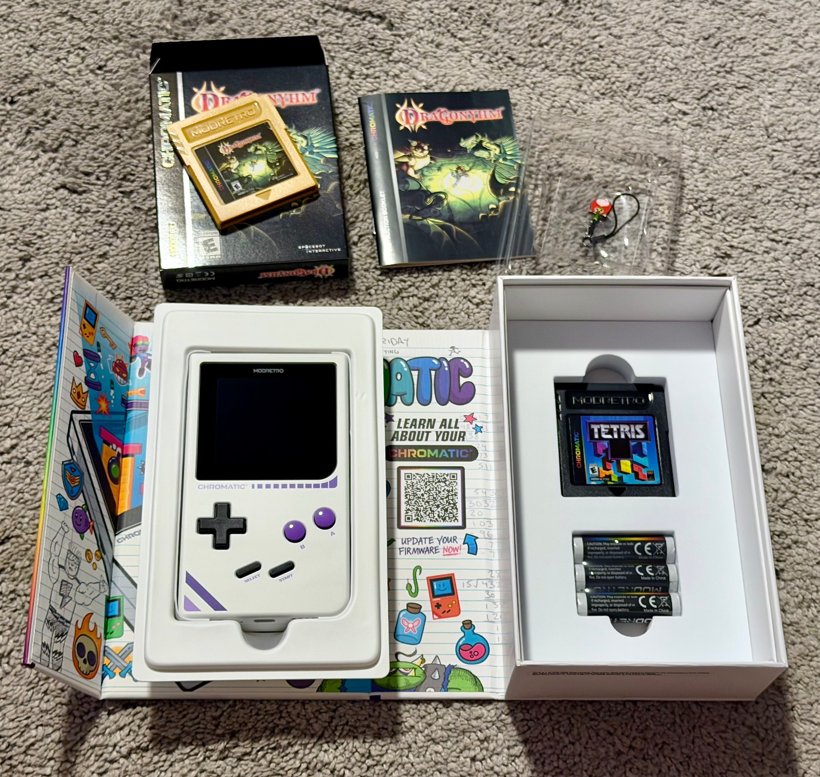 ModRetro Chromatic Cloud Gorilla Glass – Open Box w/ CIB Dragonyhm & Tetris