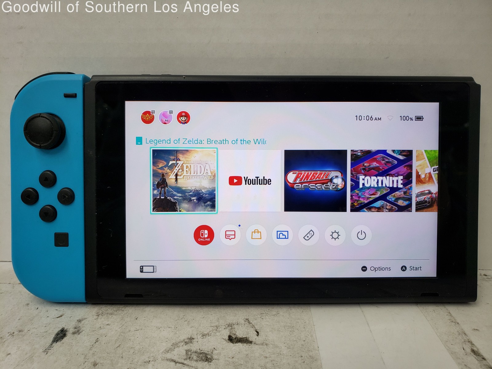 Nintendo Switch Red & Blue Console Model HAC-001 Bundle w/ BoTW, Tested Working