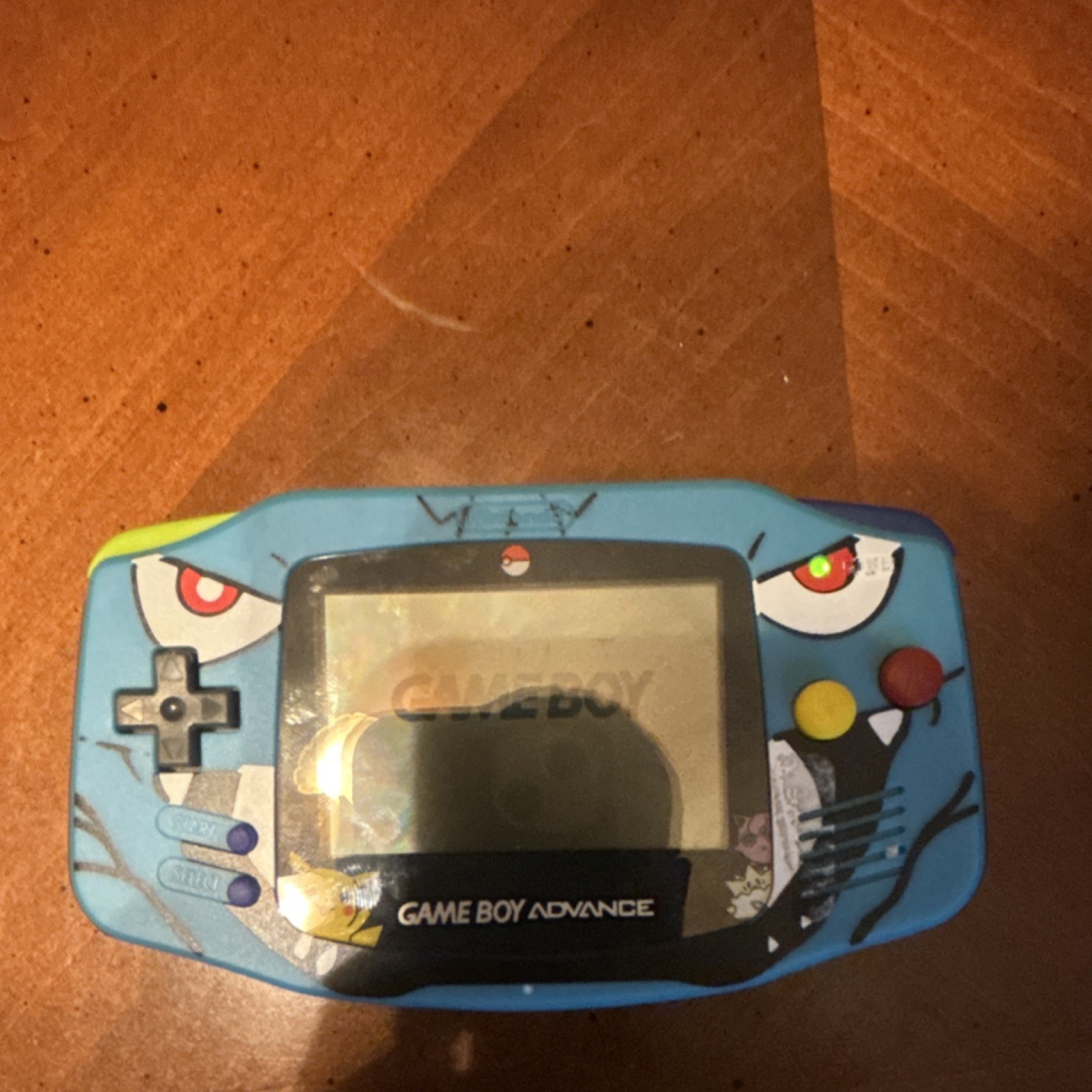 Nintendo Game Boy Advance Custom Pokémon Console Blue Yellow Red Black AGB-001