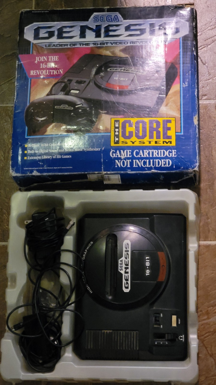 Sega Genesis The Core System Box Plastic Tray And System NO Controller READ DESC