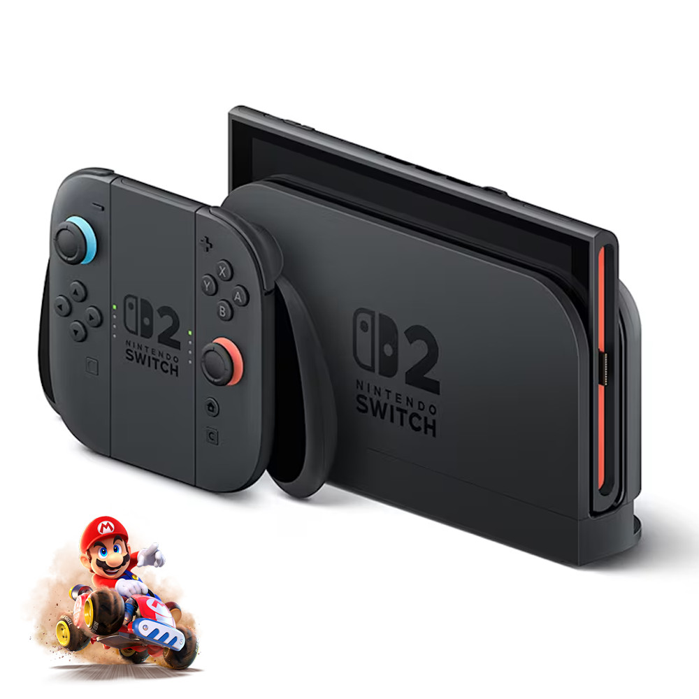 Nintendo Switch 2 Game Console + Mario Kart World Bundle 1080p 7.9in Joy-Con 2