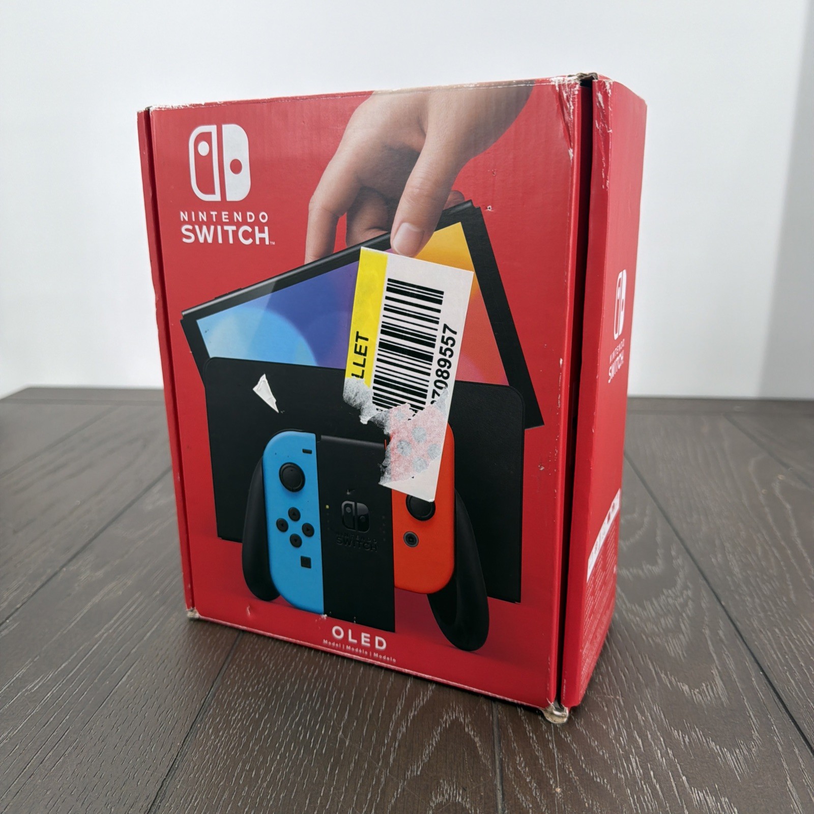 Nintendo Switch – OLED Model – Neon Red & Neon Blue Joy-Con, Tested-Working