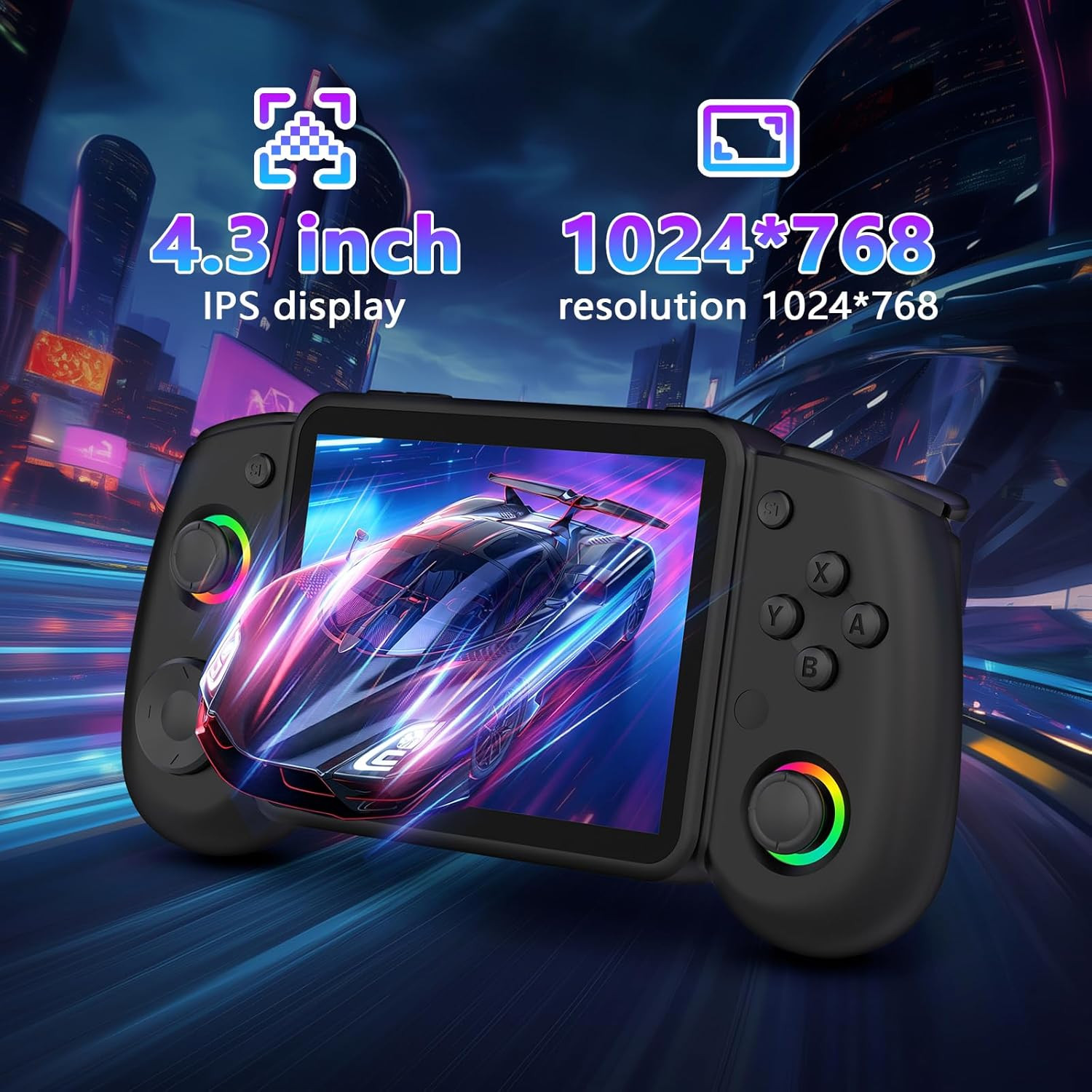 RG43H PRO Retro Handheld Game Console,4.3 Inch IPS Screen, RK3562 Quad-Core Cpu,