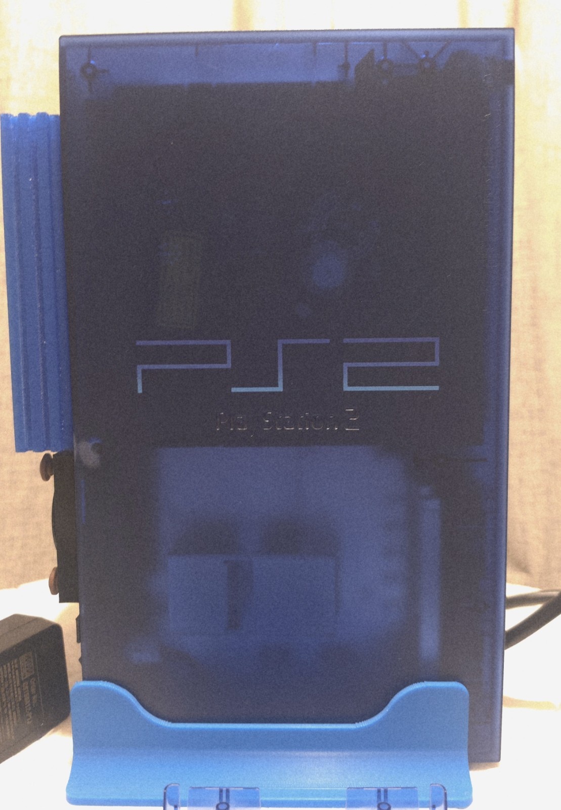 Sony PlayStation 2 Console, Ocean Blue, W/ RetroGEM PixelFx Shiny