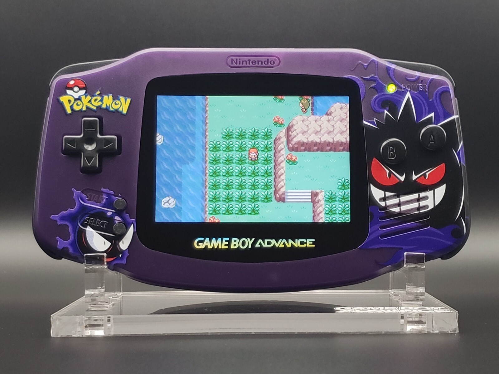 Gengar Game Boy Advance Funnyplaying Backlit IPS Screen Pokemon Ghastly Theme