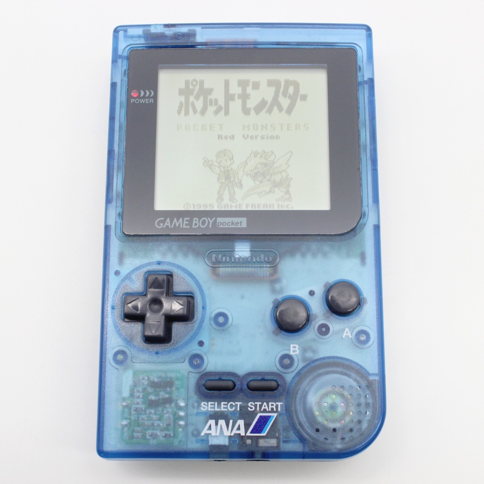 Nintendo Gameboy Pocket Console ANA Clear Blue Limited GBP Japan Tested 80