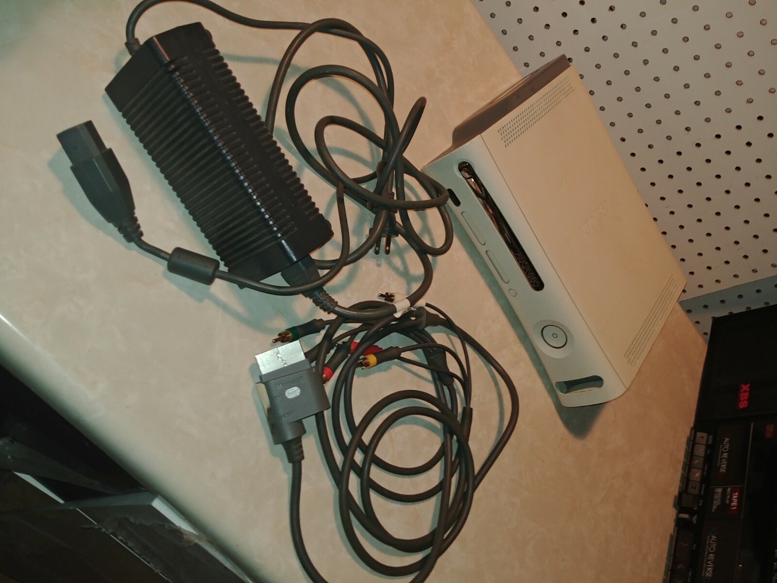 Microsoft Xbox 360 60GB Console Bundle w Power No Controller As Is Parts Only