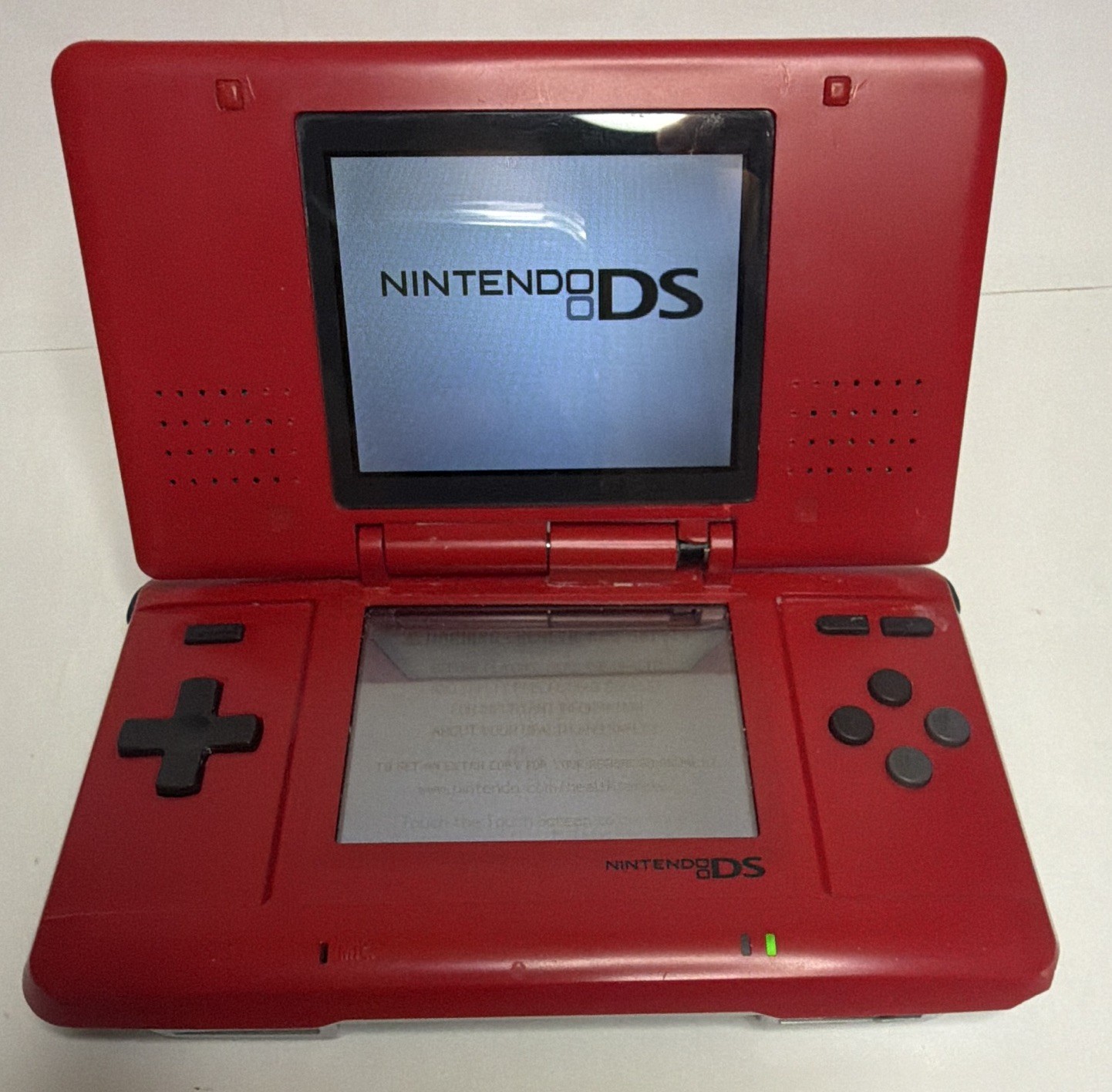 Nintendo DS NTR-001 Handheld System Console Only Red Headphone Jack