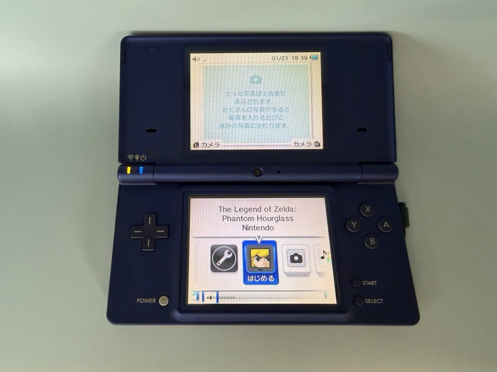 Metallic Blue Nintendo DSi Handheld Console (Japan Import) with new charger