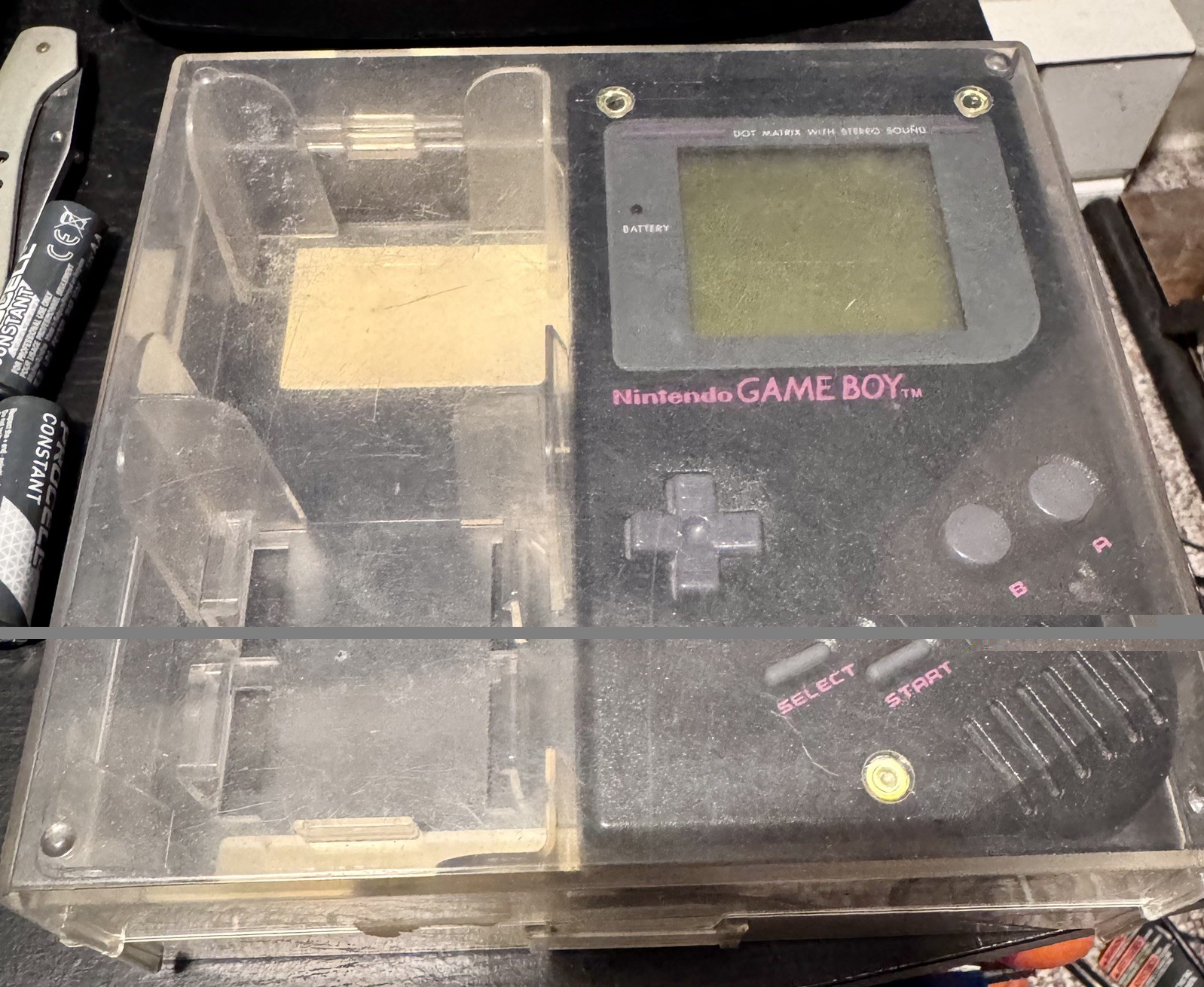 Original Nintendo Game Boy Play It Loud Black With Matching Serial Numbered Case