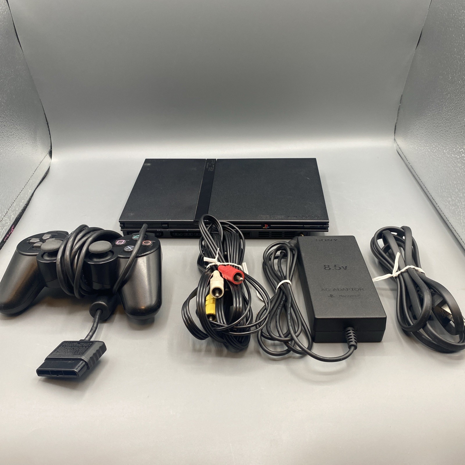 Sony PlayStation 2 Slim PS2 Console SCPH-79001 Cords & Controller Bundle Tested