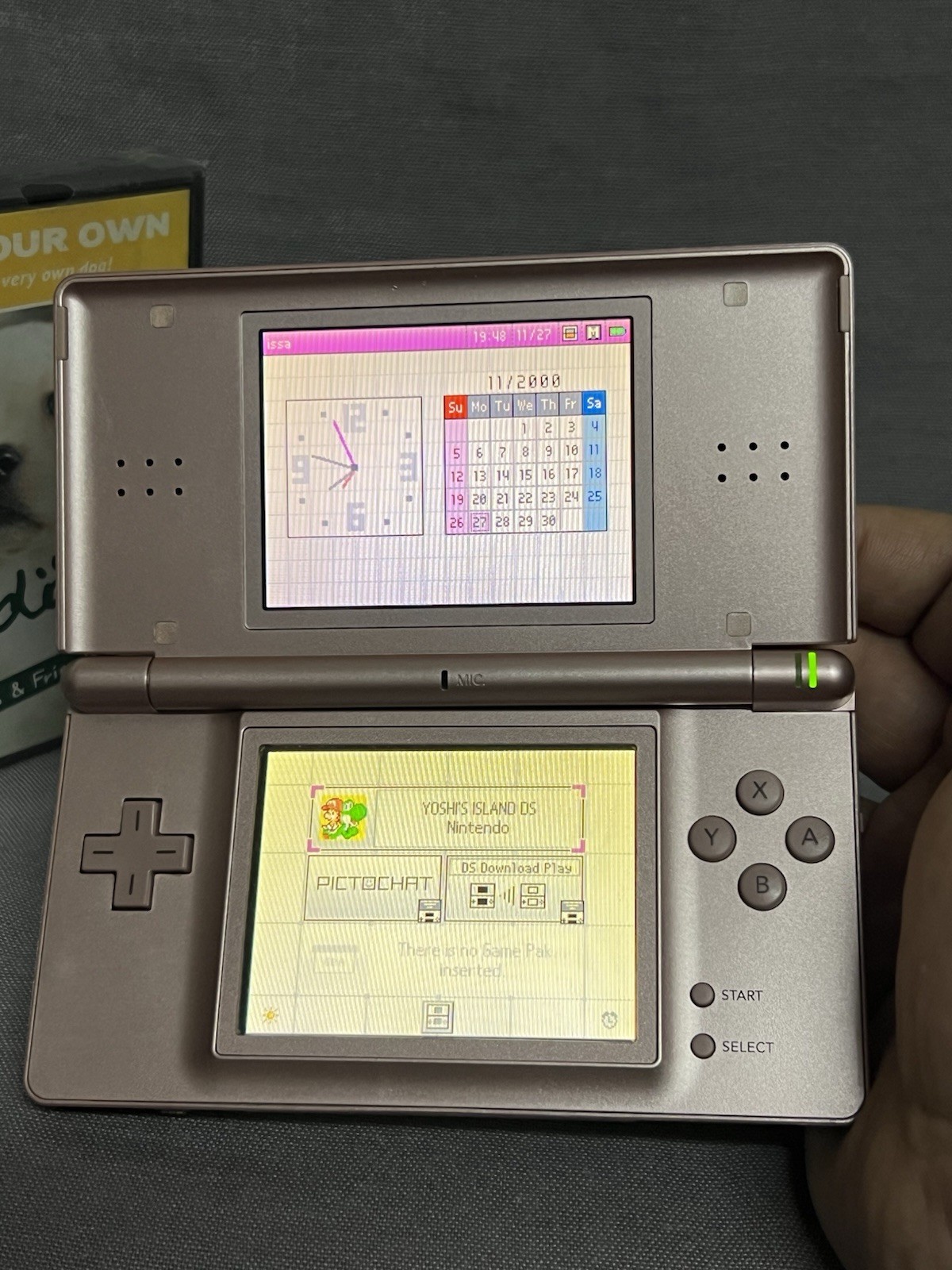 Nintendo Ds Lite -Metallic Rose authentic-C/USG-USA-1 Test&Working W New C Game