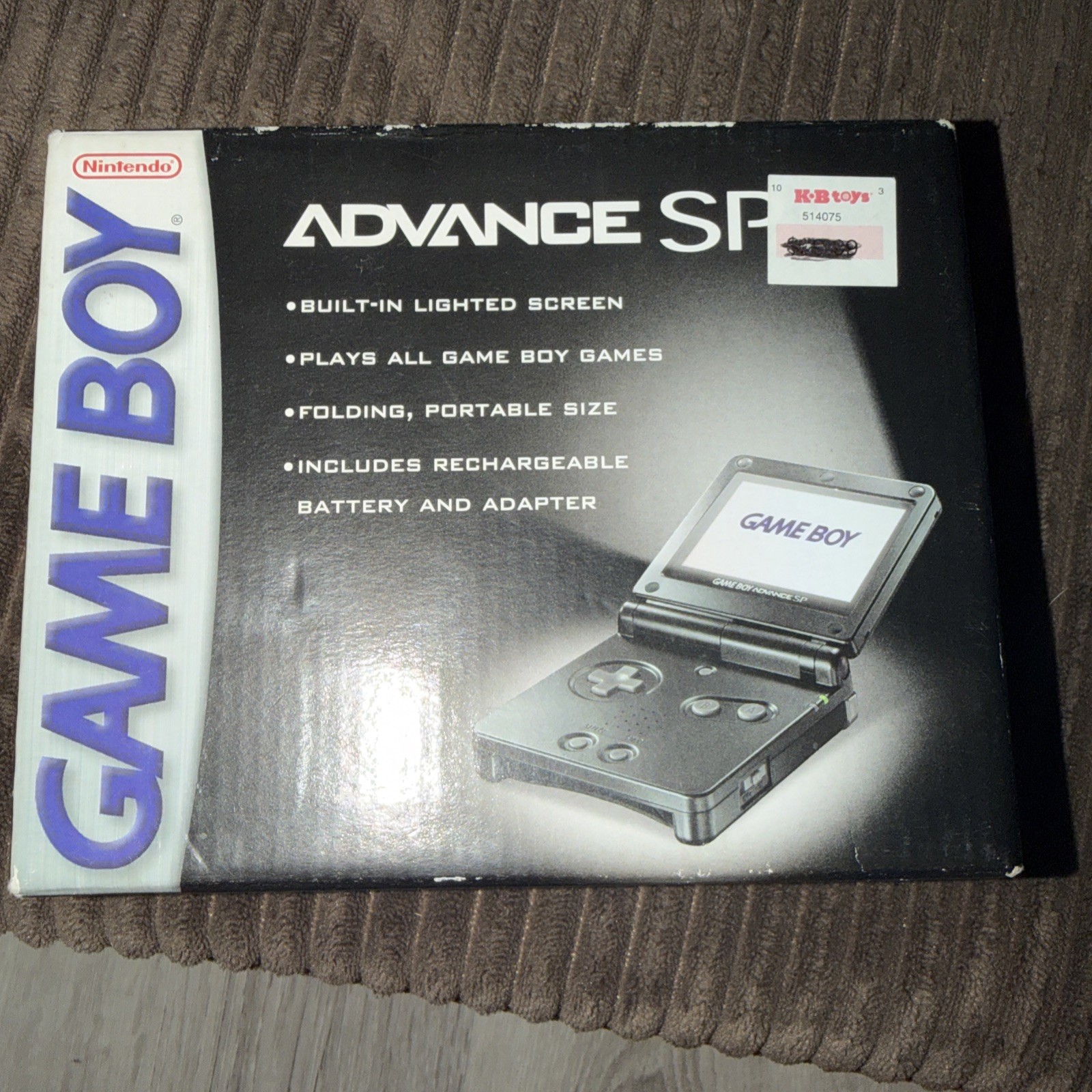 Nintendo Game Boy Advance SP Handheld Console- Onyx Black SEALED NEVER OPENED!
