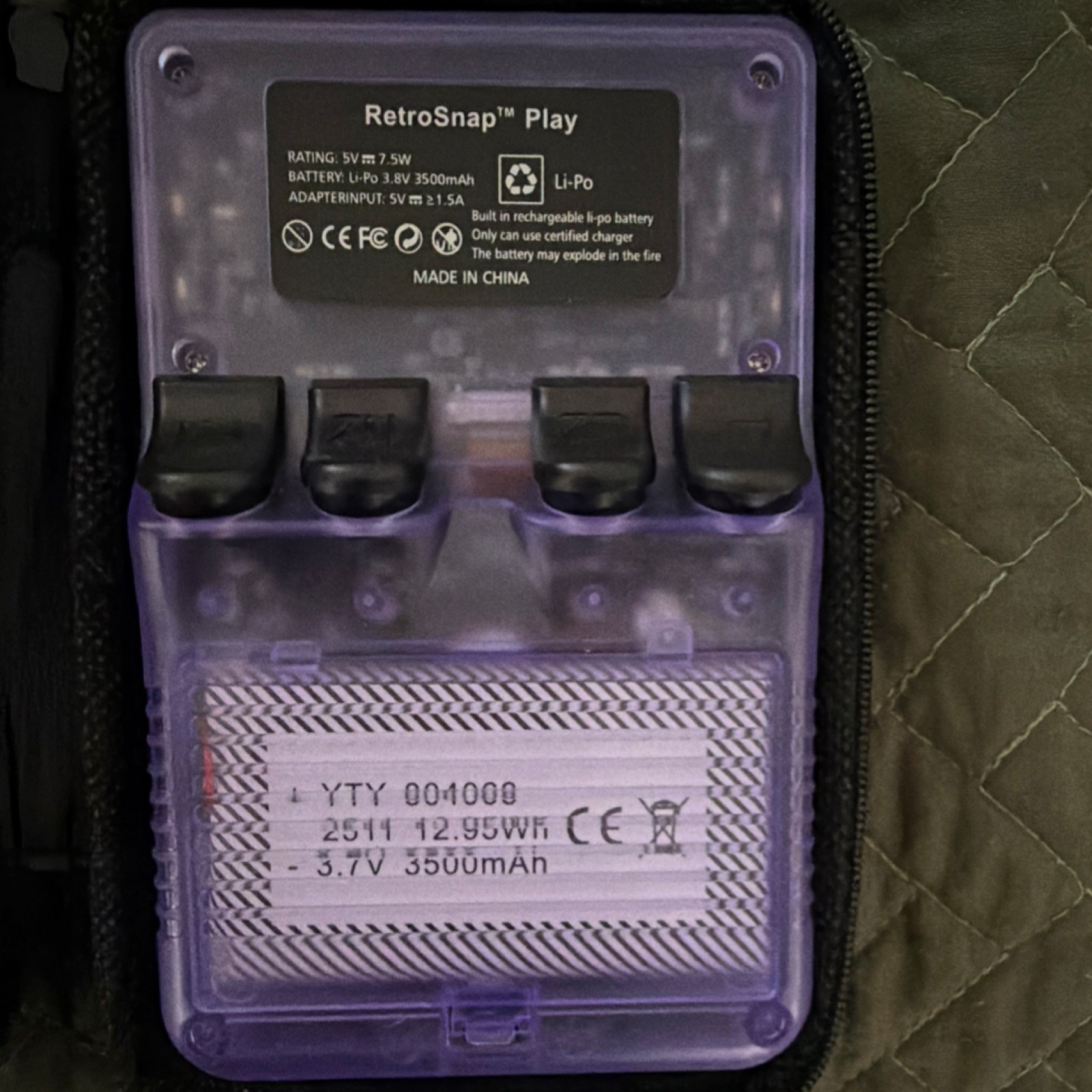 RetroSnap Play Handheld Game Console Purple YTY 001008