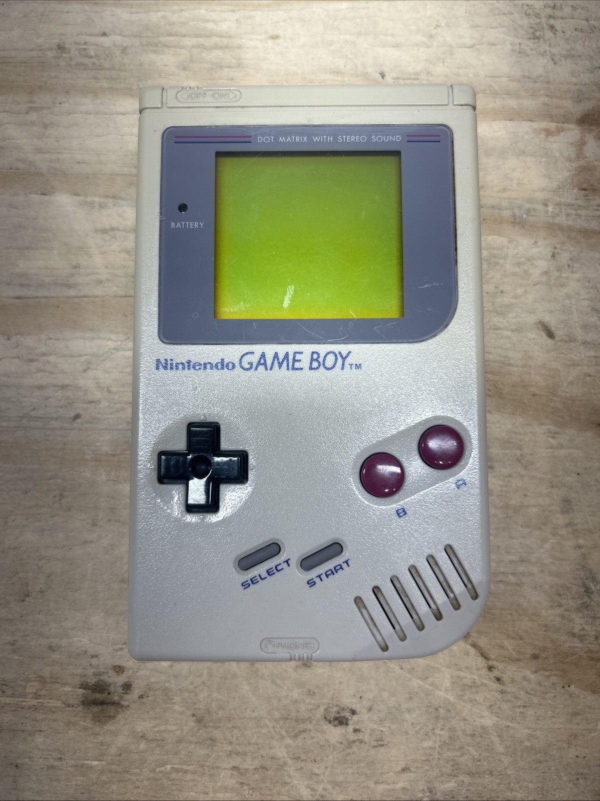 B6736 Nintendo Game Boy console Gray Japan PARTS Down Button Broken