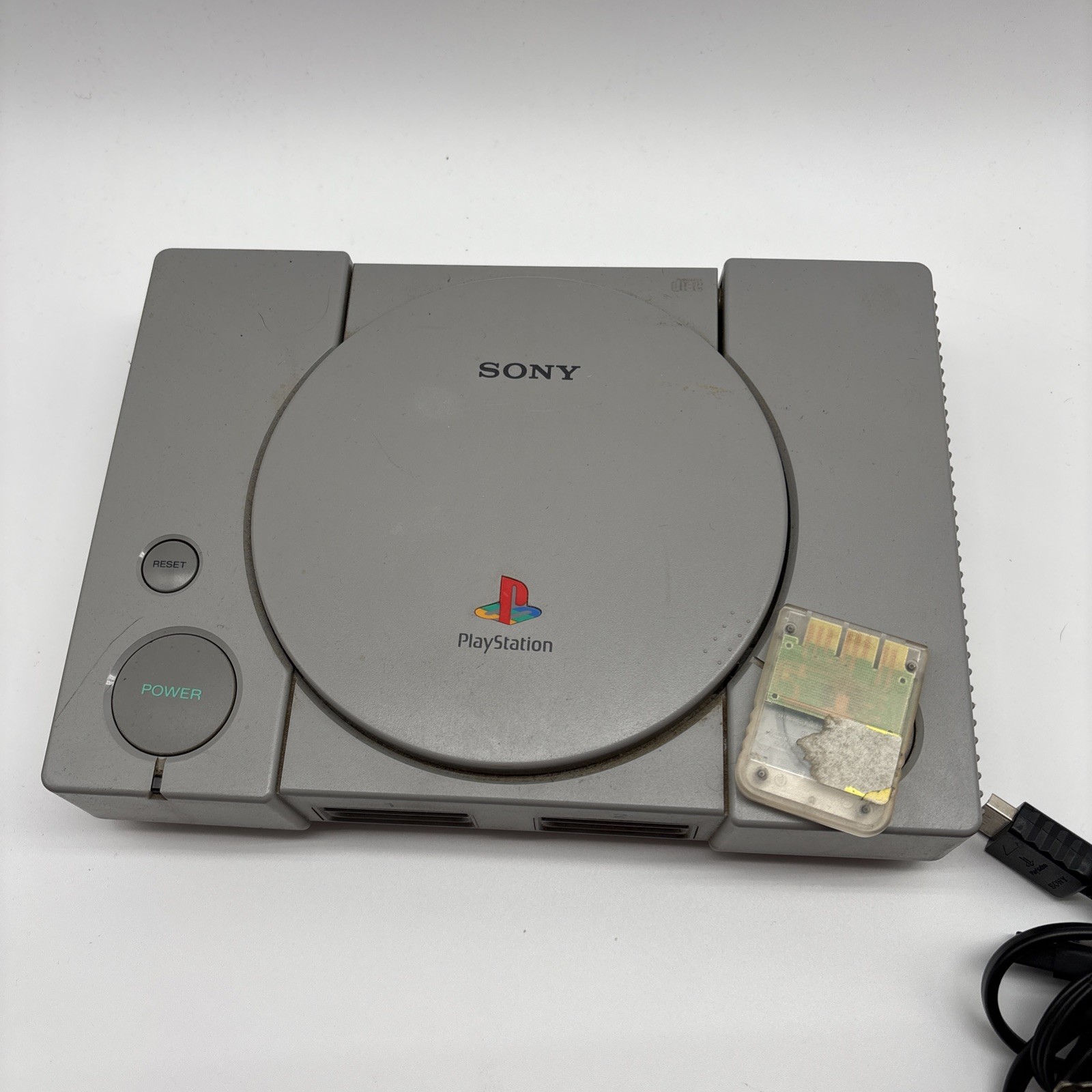 Sony PlayStation 1 Console – (SCPH-9001) W/ Tomb Raider 3 & Memory Card WORKS