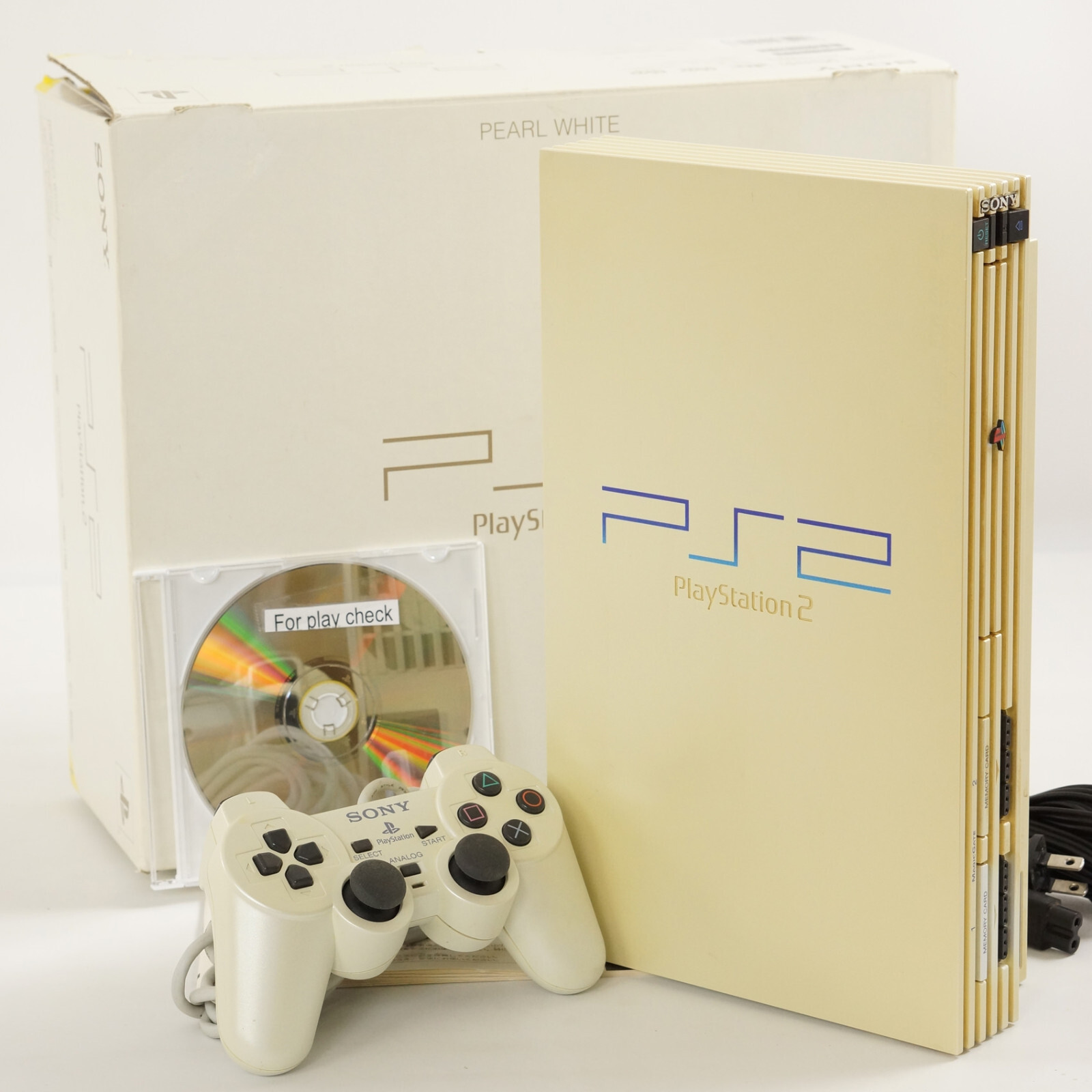 PS2 PEARL WHITE Console SCPH-50000 PW Tested System Playstation 2 NTSC-J 6344