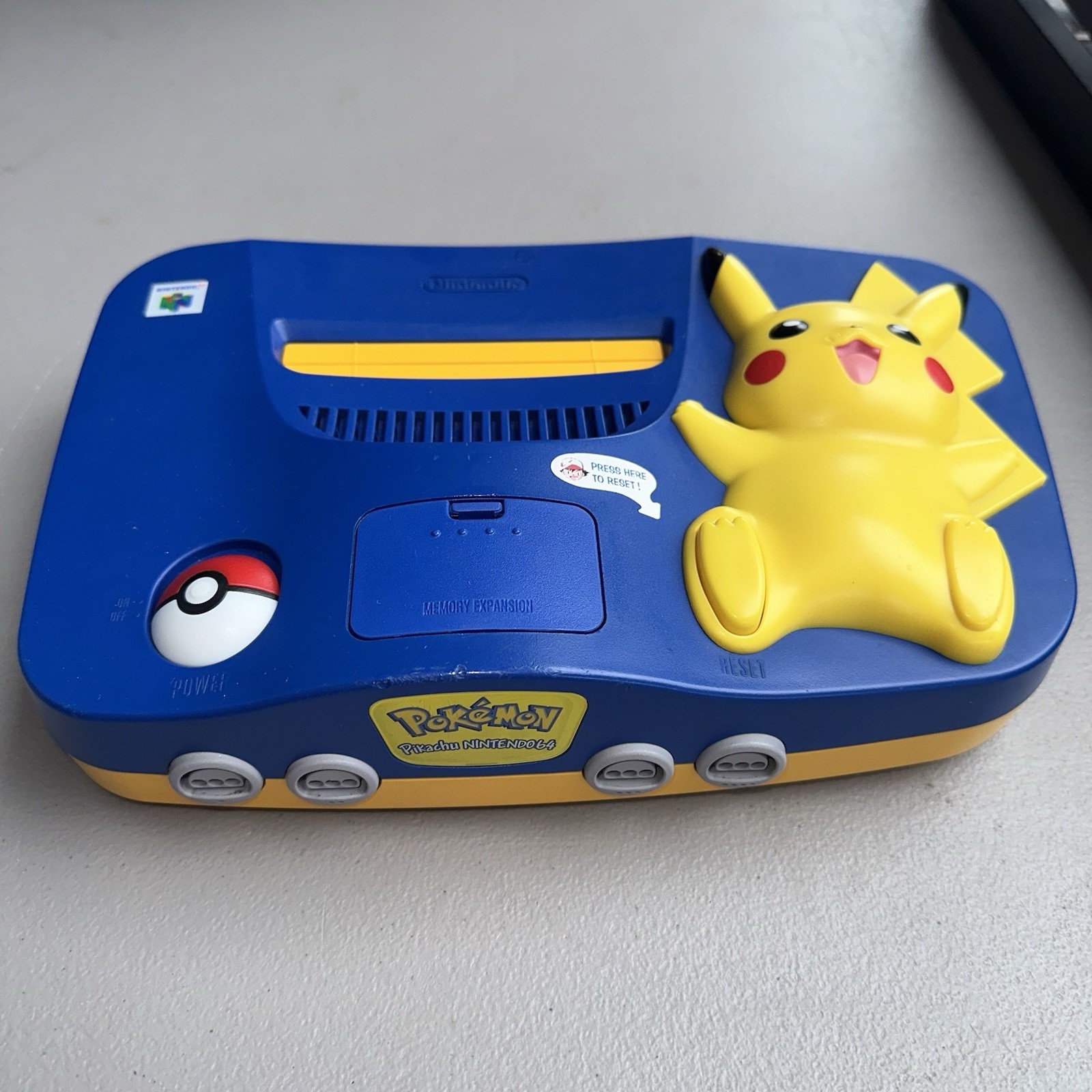 NINTENDO 64 N64 POKEMON PIKACHU EDITION CONSOLE ONLY Tested Works Great!