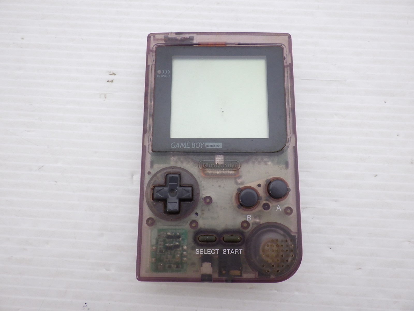 AS IS-Game Boy Pocket Console (MGB-001 / Clear Purple) GameBoy JP 9000025594523