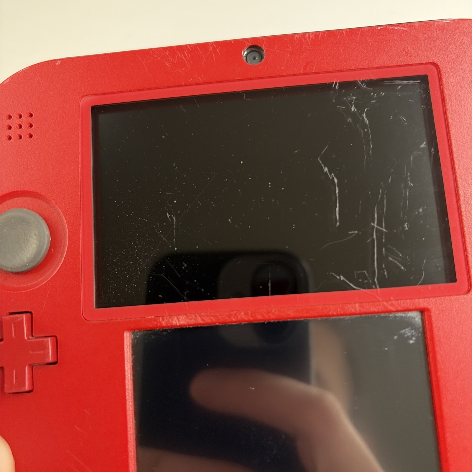 Nintendo 2DS Red Black Handheld System w/Charger US Model