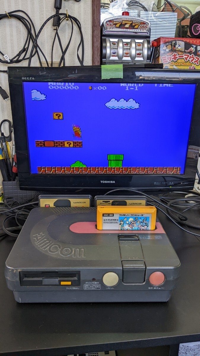 Sharp Twin Famicom console Black AN-500B Opertion Confirmed