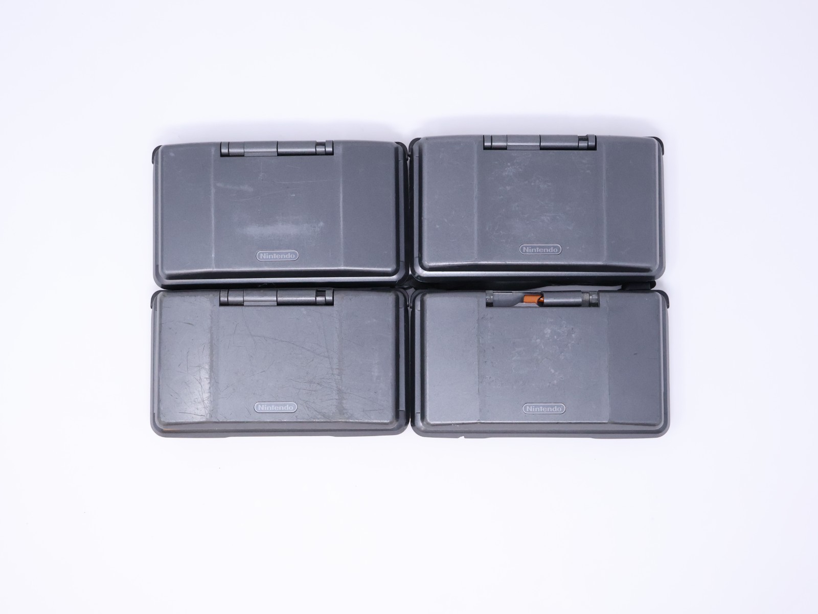 Nintendo DS Original NTR-001 Console Black Lot of 4 Broken Hinge For Parts