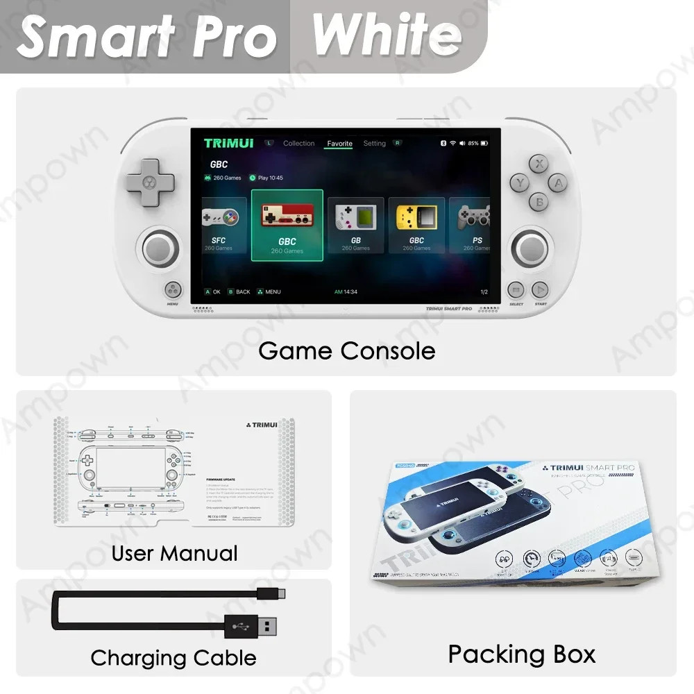 Trimui Smart Pro Portable Game Console 4.96” IPS Screen Linux System