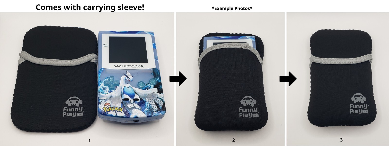 Laminated OLED Screen – Lugia Game Boy Color – New Speaker, Recapped, Silver