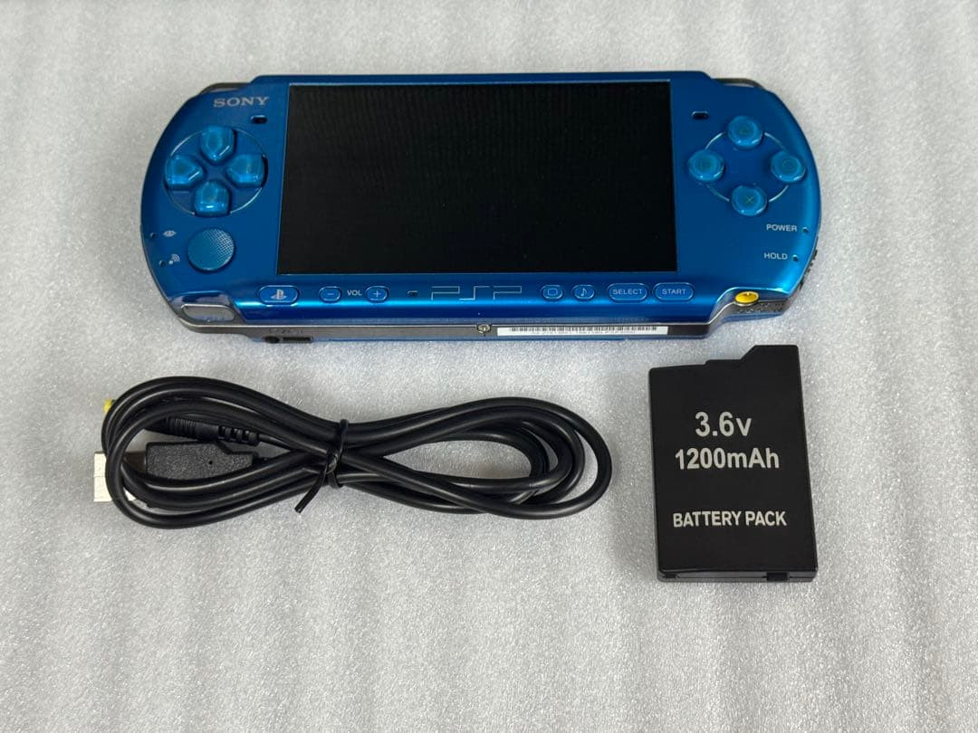 Sony PlayStation Portable PSP-3000 Vibrant Blue Console Tested Bundle 0231