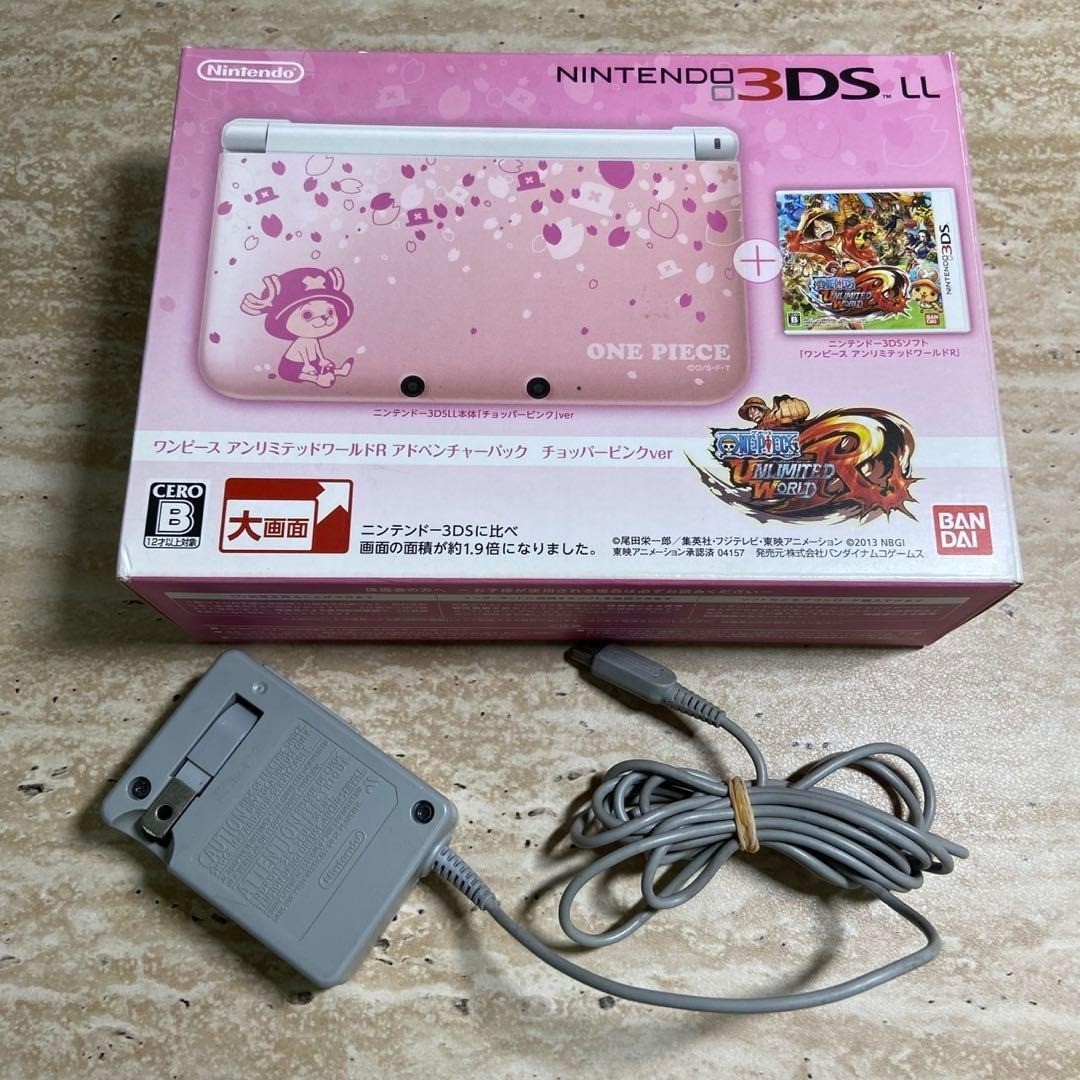 Nintendo 3DS LL One Piece Chopper Pink Limited CIB Near Mint 7189