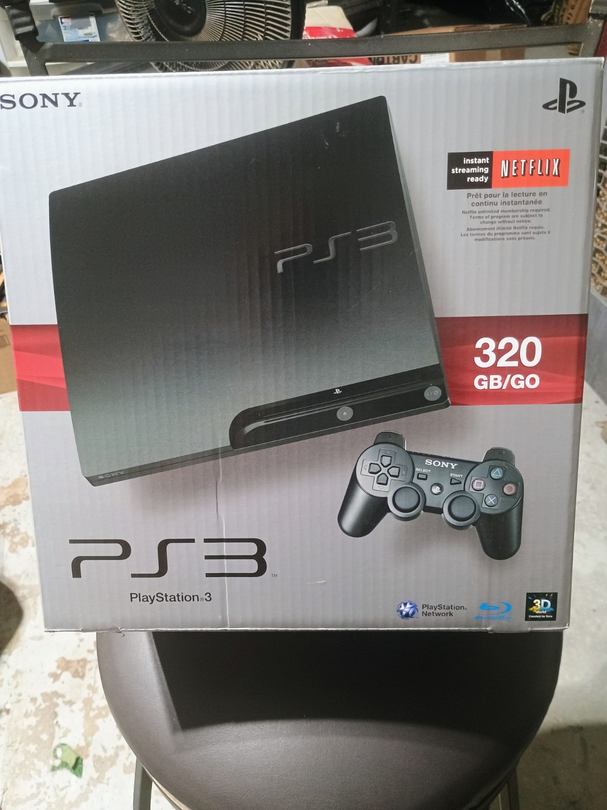 Sony PlayStation 3 PS3 Uncharted 3 Console Gaming System 320GB Slim Bundle Box