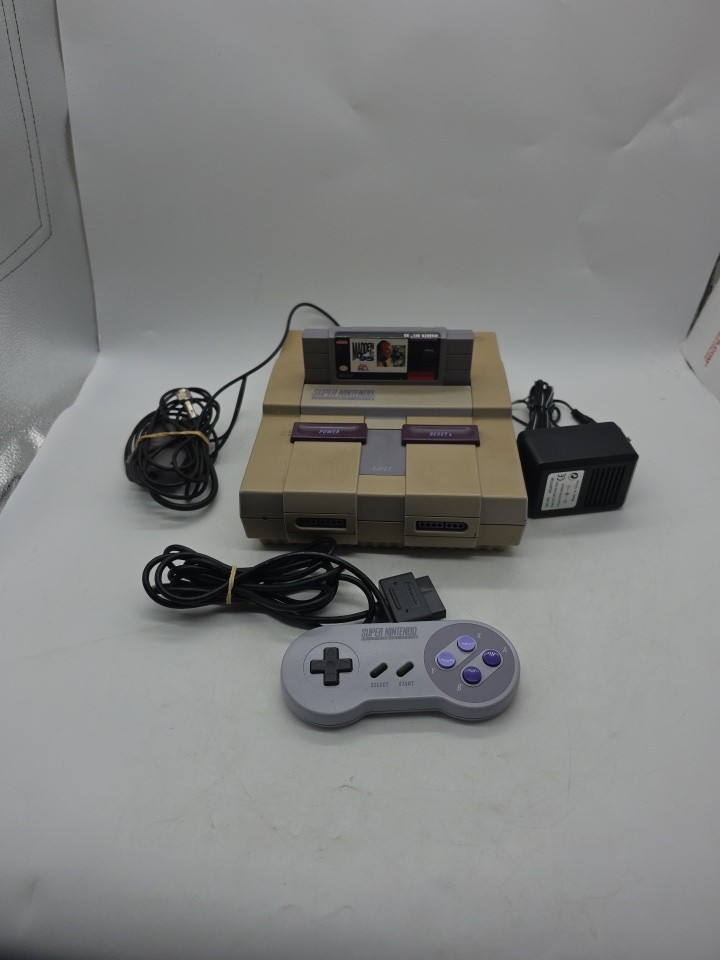 Super Nintendo Console Tested 1 Controller Power RF Cord With Madden Snes Retro