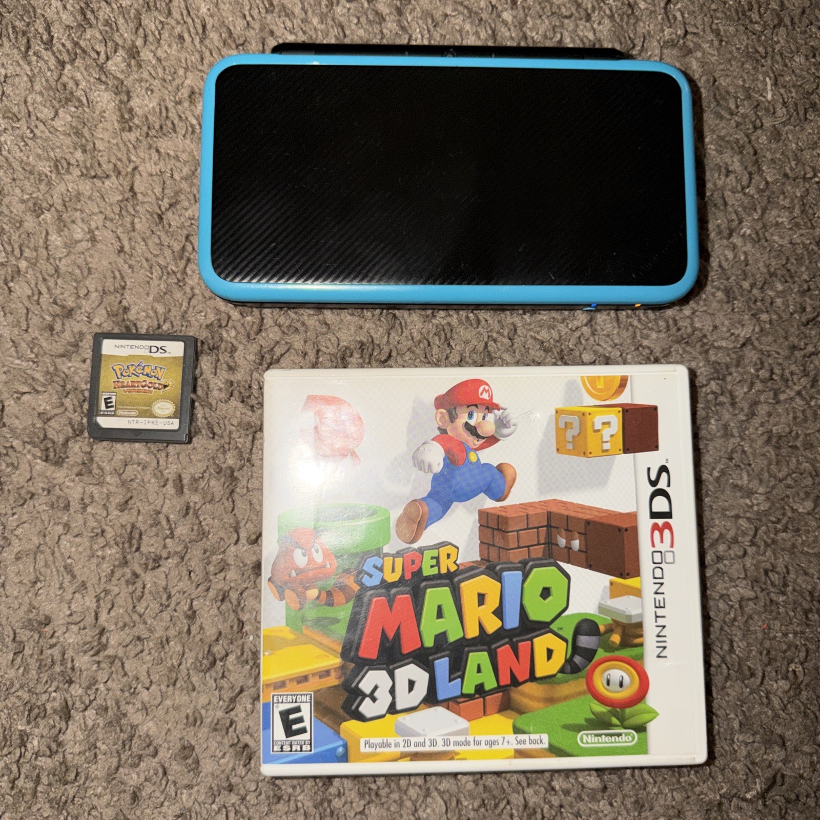 Nintendo New 2DS XL PLEASE READ Handheld Console Pokemon Heartgold And Mario 3d