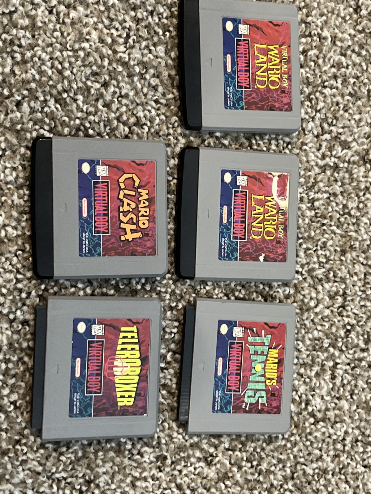 Nintendo Virtual Boy w/ Control & Power Supply And 5 games. Untested As Is