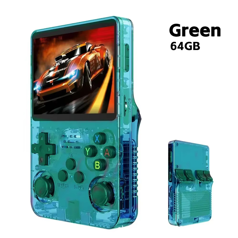 R36S Retro Handheld Game Console 128GB ARKOS System 3.5” IPS Screen Portable
