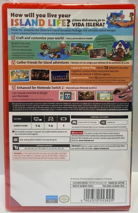 Animal Crossing: New Horizons (Multi-Language) Switch 2 New Game (2026 Sim)