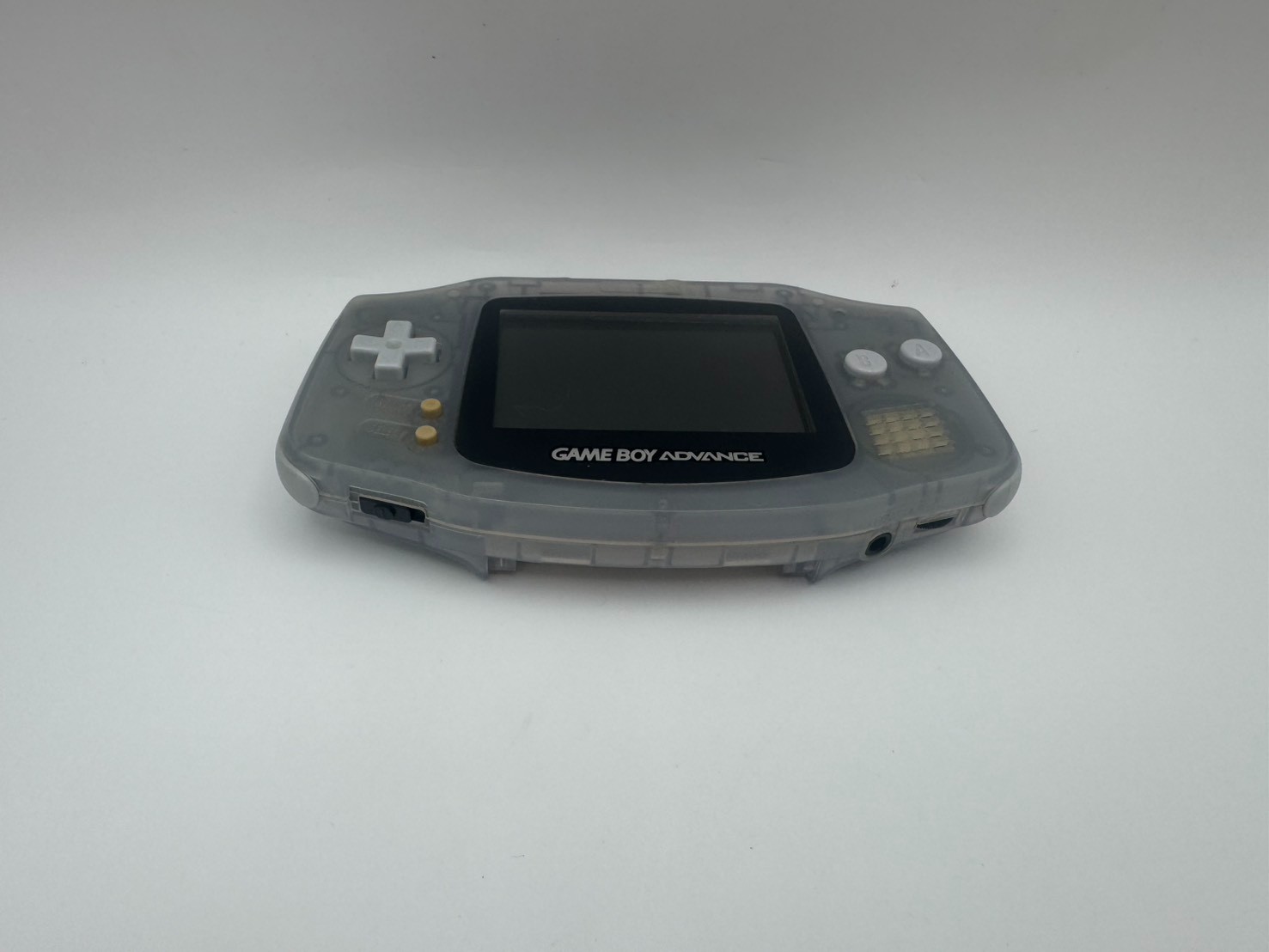 Nintendo Game Boy Advance AGB-001 Clear Gray Console Tested No Battery Cover 14+